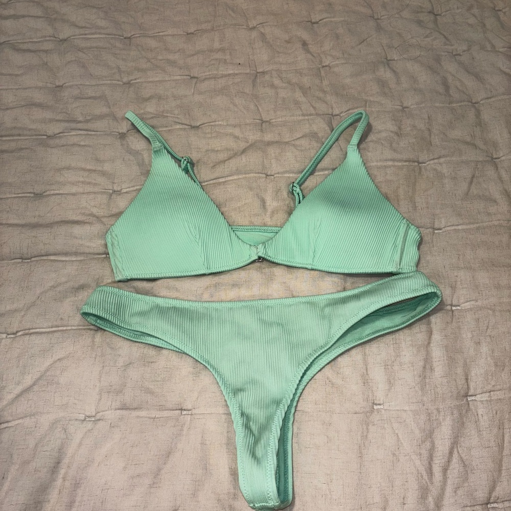 White Fox Boutique Seafoam Bikini Set